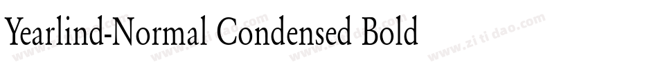 Yearlind-Normal Condensed Bold Italic字体转换
